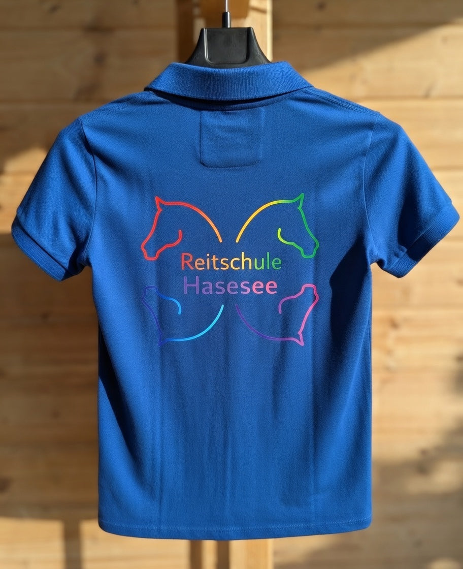 Reitschule Hasesee Polo-Shirt blau - Herren