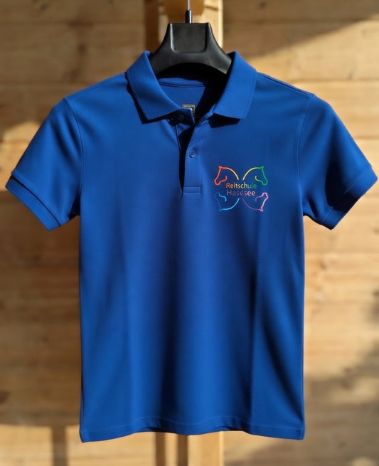 Reitschule Hasesee Polo-Shirt blau - Damen