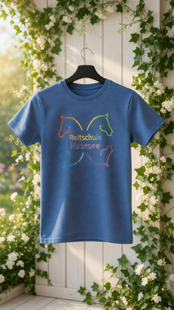 Reitschule Hasesee T-Shirt blau - Kinder