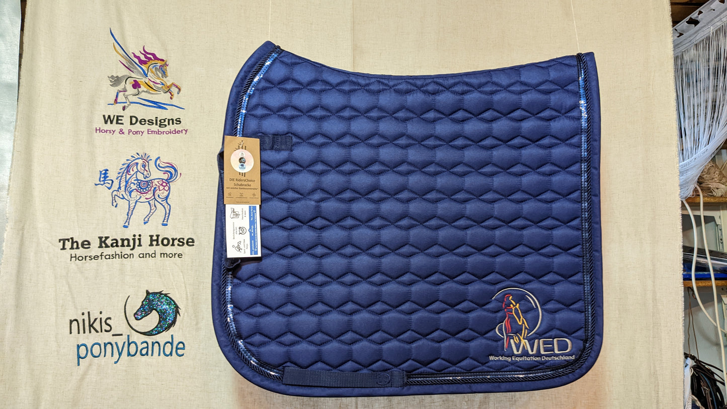 👑Working Equitation🦄 Schabracke "WED - Working Equitation Deutschland", WB Dressur, neu